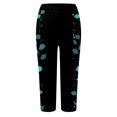 thumbnail image 4 of vigerkar High Waisted Capri Leggings for Women - Soft Slim Yoga Pants for Running Cycling Workout (Mint Green, XL), 4 of 5