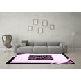 thumbnail image 3 of Ahgly Company Indoor Square Abstract Pink Contemporary Area Rugs, 4' Square, 3 of 4