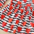 thumbnail image 4 of Odeerbi Baby Girls Clothes Toddler Outfit Spring Autumn Valentine's Day Long Sleeve Stripe Love Printed Shirt Top Trousers Suit Black, 4 of 8