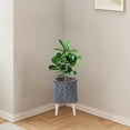 thumbnail image 1 of Ovzne Imitation Rattan Flower Stand Triangular Support Flowerpot Indoor Desktop Potted Storage Container Office Woven Pot On Clearance, 1 of 6