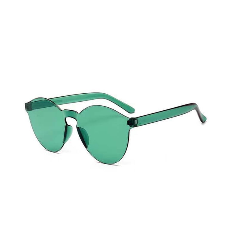 Transparent jelly color unisex glasses Amazon.com: Matcheck 18 Retro Neon Color Sunglasses Clear  main image 3