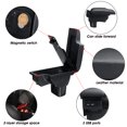 thumbnail image 3 of Center Console Armrest Storage Box Replaces for Nissan Juke / Infiniti ESQ 2011-2019, Leather & ABS Car Interior Storage Center Console with 3 USB Ports, Black+Red, 3 of 10