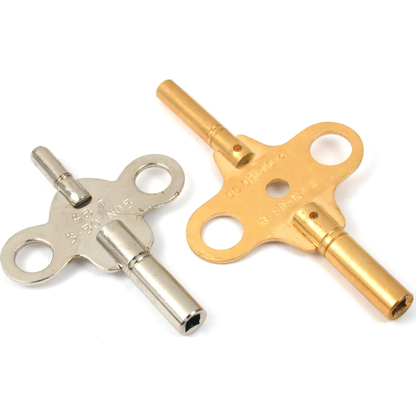 2 Double End Clock Key Clockmaker Tool Sz 5 2.0 & 3.5mm