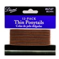 thumbnail image 1 of Color : Brown - 12 Pack , Other Accessories: Diane Thin Ponytails , Hair Scalp - Pack of 3 w/ SLEEKSHOP Teasing Comb, 1 of 1