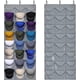 thumbnail image 2 of Perchero con 24 bolsillos profundos - Organizador de sombreros - Perchero para gorras de béisbol, soporte visible para sombreros - Perchero para puerta de pared con 3 ganchos, 2 of 5