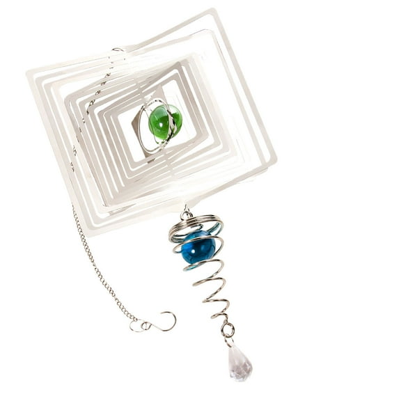 unbranded  Wind Chime Pendant Swivel Whirligig Chimes for outside Silver