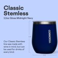 thumbnail image 2 of Vaso de vino sin tallo Thermos Corkcicle, 355 ml, azul marino, 2 of 8