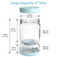thumbnail image 4 of Tarro de pepinillos Luvan de vidrio de 1000 ml con colador, tapa abatible, 34 oz, 4 of 7