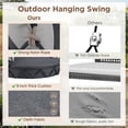 thumbnail image 3 of Outdoor Porch Swing Chair Hanging Basket, Hanging Chair with UV Resistant Cushion, Olefin Fabric for Patio Porch, Balcony (Gray), 3 of 10