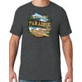 thumbnail image 1 of Mens Manu Bay Surf Company PARADISE SURF SHACK MARLIN T-shirt, Large Black Heather, 1 of 3