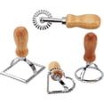 thumbnail image 1 of Juego de 4 Cortadores de Sellos de Ravioli, Ruedas para Hacer Pastas, Moldes y Sellos para Pasta, Molde de Pasta de Metal, Incluye Cortador de Pasta, Cortador de Ravioles, Lasaña, Albóndigas, 1 of 4