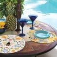 thumbnail image 2 of CounterArt "Floral Bee" 4-Pack Round Reversible Tabletop Placemats, 2 of 7