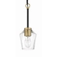 thumbnail image 5 of Craftmade Avante Grand 1 Light Mini Pendant, Flat Black / Satin Brass, 56991-FBSB, 5 of 6
