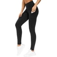 thumbnail image 3 of THE GYM PEOPLE Pantalones de yoga gruesos de cintura alta con bolsillos, control de barriga, entrenamiento, correr, yoga, leggings para mujer, 3 of 4