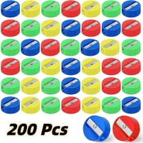 Chenfeng 200 Pcs Mini Pencil Sharpeners, Multicolor Round Manual Bulk Sharpeners for Office Supplies