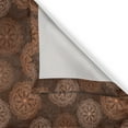 thumbnail image 3 of Ambesonne Chocolate Tones Kitchen Curtains, Floral Like Mandala, 55"x30", Dark Cocoa and Dark Peach, 3 of 3