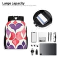 thumbnail image 6 of Single Side Full Backpack 16.1×11.8×4.5in Large Capacity Breathable Shoulder Belt Leisure Simple And Strong Bearing Capacity Palevioletred Moroccan Trellis Hand-Drawn Sketch_3, 6 of 8