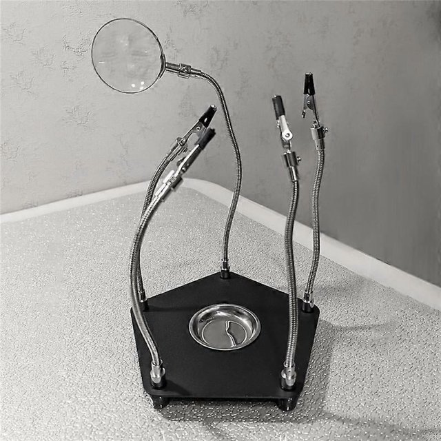 Table Soldering Helping Hands with Alligator Clip Magnifier for PCB Board Weld Repair Soldering Stat