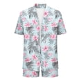 thumbnail image 7 of LEWKW Women's 3 Piece Beach Outfits Tropical Floral Kimono Cardigan Crop Top & Shorts Sets Summer Vacation Lounge Wear Boho Matching Cover up Suits, 7 of 7