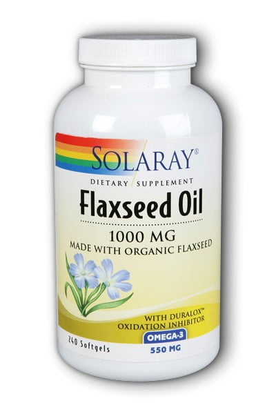 Solaray Flaxseed Oil 1000mg Capsules, 240ct