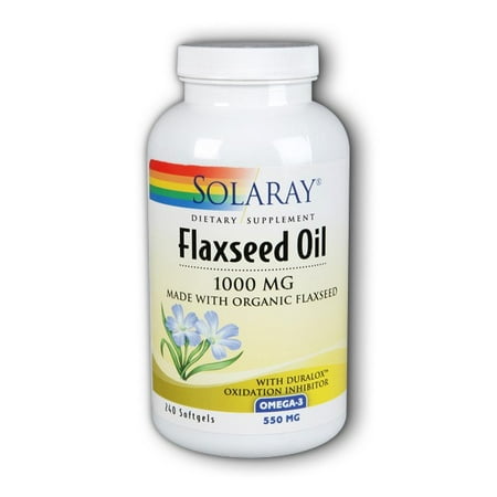 Solaray Flaxseed Oil 1000mg Capsules, 240ct (Best Flaxseed Oil Capsules)