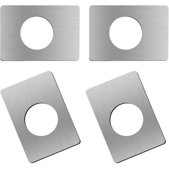 4pcs Door Reinforcement Plate, Door Handle Fixing Cover Filler Repair Backplate Stainless Steel Door Lock Repair Plate Door Lock Repair kit