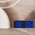 thumbnail image 5 of Qonioi LED Digital Alarm Clock, Large Display Desktop Clock with Temperature Date, Bedside Alarm Clock White Frame, 5 of 7
