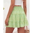 thumbnail image 3 of BTFBM Summer Skirts for Women Floral High Waist Shorts Underneath Boho Tiered Flowy Tennis Skorts Casual Mini Skirt, 3 of 7