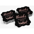 thumbnail image 4 of Inkdotpot Pack Of 100 Thanks For Celebrating With Me Birthday Paper Tags DIY Craft Bracket Shape Real Rose Gold Foil Hang Tags, 4 of 7
