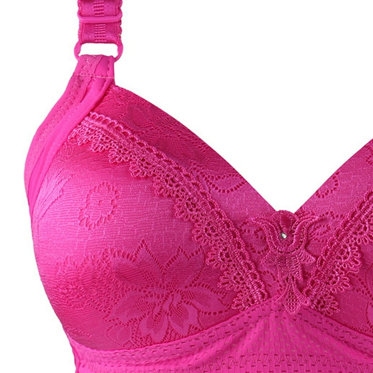 SEXY LADIES BRAVISSIMO HOT PINK FLORAL NON WIRED BRALETTE SIZE 34 E/F BNWT  £34