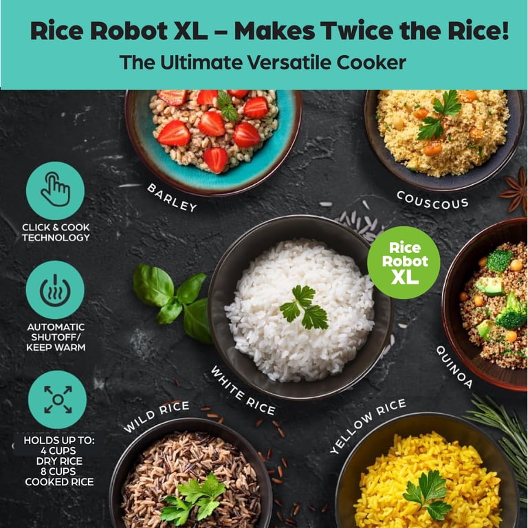 Rice Robot XL 4 Cup Rice Cooker, Ceramic Nonstick photo 7