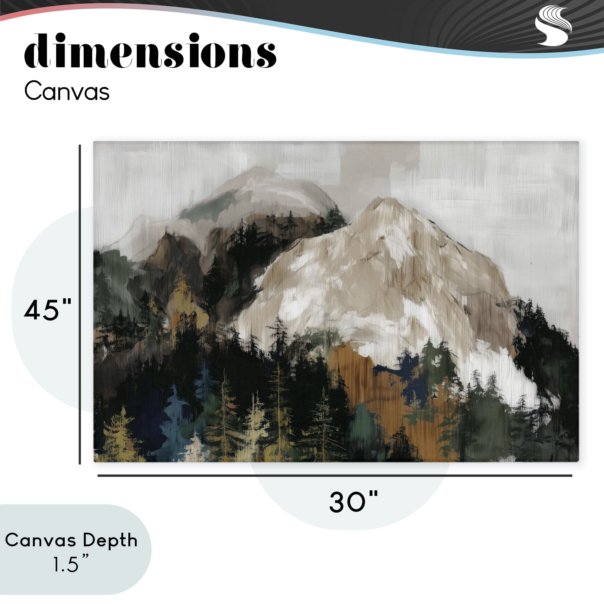 Stupell Industries Rugged Mountain Peaks Canvas Wall Art, design by Chromatic Storm Studio