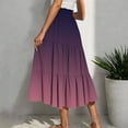 thumbnail image 4 of Womens Maxi Skirt New Womens Boho Skirt Casual Trendy Drawstring High Waist Soft Beach Outfits Loose Lounge Summer Vacation Clothes Purple XXL, 4 of 7