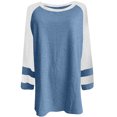 thumbnail image 5 of Camisetas de media manga con cuello en V a la moda para mujer, camisetas informales de retazos sólidos Pompotops  hfajkhk123648, 5 of 5