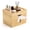 Bamboo Face Towel Organizer, variant on Bamboo Face Towel Holder with 2 Storage Jars, Bathroom Vanity Organizer for Disposable Facial Towels, Cotton Pads, Swabs & Skincare Essentials