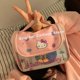 thumbnail image 3 of Bolsa de almacenamiento portátil de alta capacidad para productos de cuidado de la piel, regalos para niñas, Hello Kitty, Sanrio, Kuromi, bolsa de cosméticos con bonito gato KT, 3 of 5
