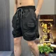 thumbnail image 5 of Pantalones cortos para hombre, holgados, verdes, anchos, cargo, para hombre, con múltiples bolsillos, cómodos, de nailon, grandes y altos, ropa estilo Harajuku, 5 of 5