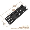thumbnail image 3 of HZMAN Wide Cuff Wrap Gothic Wristband Punk Rock Biker Wide Strap Leather Bracelet (Black), 3 of 4