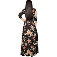 thumbnail image 3 of Plus Size Maxi Dress for Women Casual Summer Sundress V-Neck 3/4 Sleeve Summer Casual Sleeveless Vacation Party Long Maxi Dresses Cute Floral Wedding Guest Dress Premium Elegant Vestidos, 3 of 6