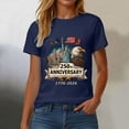 thumbnail image 4 of mgoYE USA T Shirt Women Women's 250th America Anniversary Independence 250 Years of Freedom O-Neck T-Shirt(Navy,M), 4 of 8
