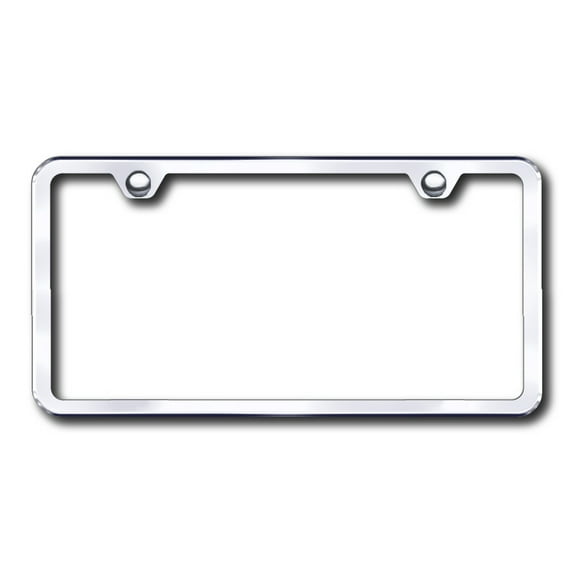 Automotive Gold License Plate Frame LF.449.C License Frame; 2-Hole; Polished; Chrome; Stainless Steel; With Model Specific Hardware And Theft Deterrent Caps