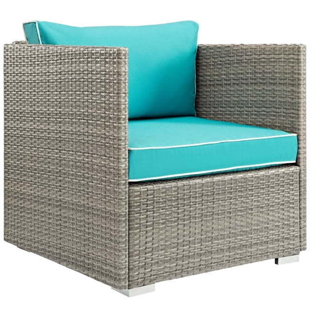Modway Repose Chair Patio Furniture, Light Gray