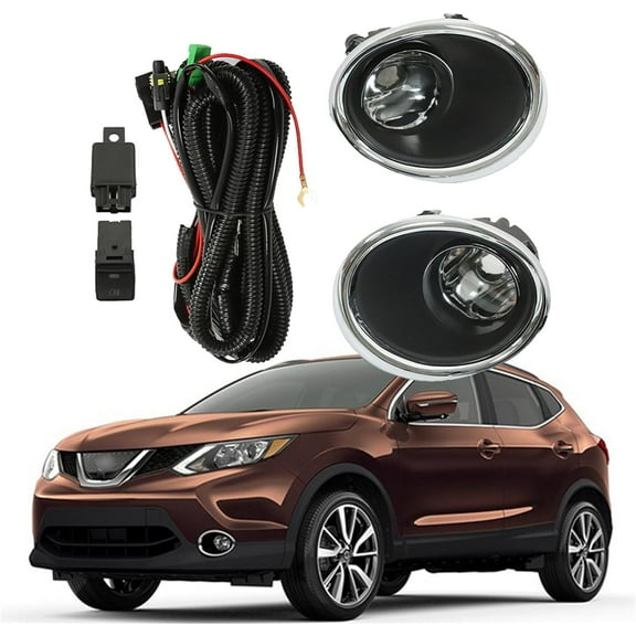 LABLT Left Driver & Right Passenger Sides Pair Fog Lights Assembly Replacement for Nissan Rogue Sport 2017 2018 LF-RGE17SPCOEM-HZ