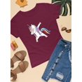 thumbnail image 3 of Colorful Dabbing Unicorn T-Shirt Women -Image by Shutterstock, Female x-Large, 3 of 4