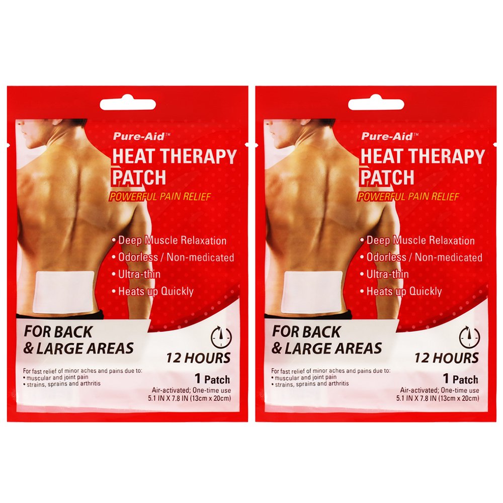 Pureaid Heat Therapy Patch Back & large areas1 patches (2 pack)