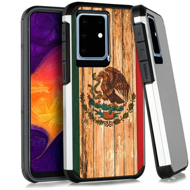 DALUX Hybrid Slim Phone Case Compatible with Galaxy S20 Ultra (6.9 inch) - Mexico Flag Fence