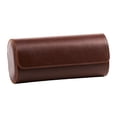 thumbnail image 2 of Estuche de viaje para relojes, caja de almacenamiento ligera para hombres y mujeres, estuche enrollable para relojes, organizador de cuero sintético Tres, 2 of 9