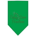 thumbnail image 1 of Candy Cane Princess Rhinestone Bandana Emerald Green Large, 1 of 1