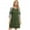 Green, variant on WBQ Womens Nightgowns 3/4 Long Sleeve Sleepshirts Round Neck Contrast Color Sleepwear Comfy Loungewear Night Dress, S-XXL