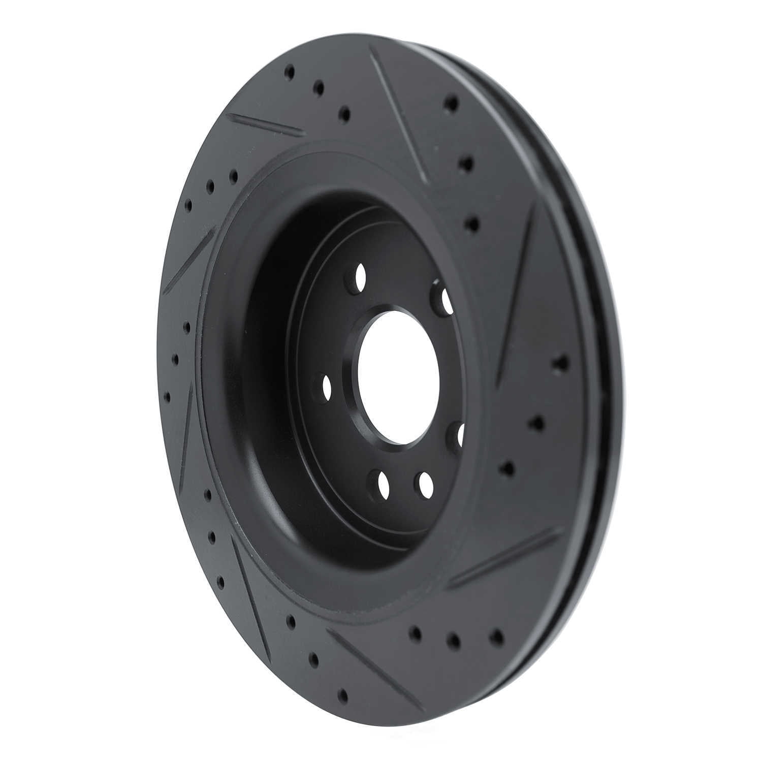 Dynamic Friction Company 633-27044L DFC Brake Rotor - Drilled And Slotted - Black